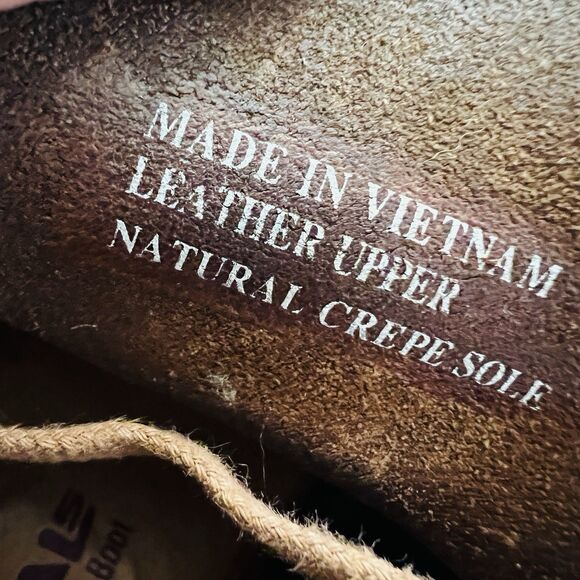 Clarks Originals Brown Leather Beeswax Desert Boots - Mens Size 11 - Picture 7 of 8